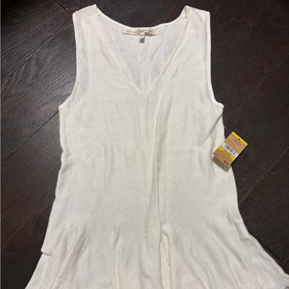 Rachel Roy Elegant White Sleeveless Top (107)